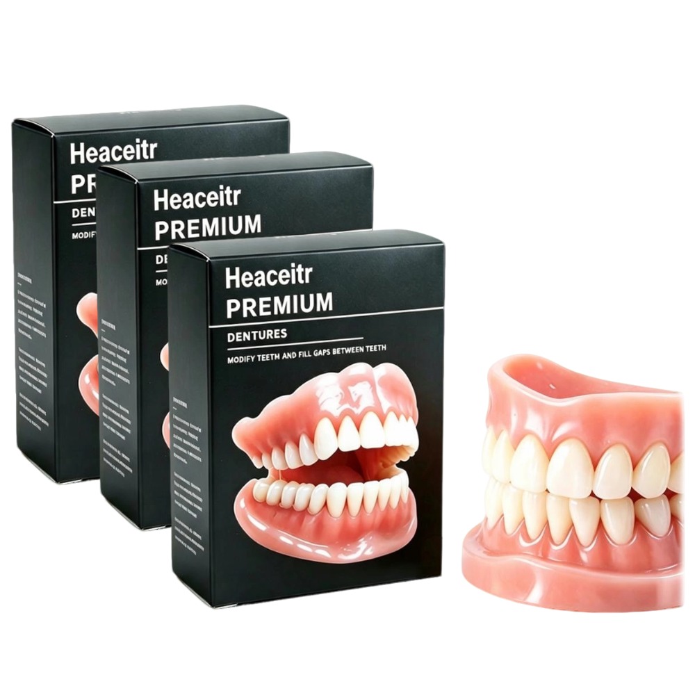 Teeth Whitening Instant - Realistic Silicone Denture Temporary Teeth Set