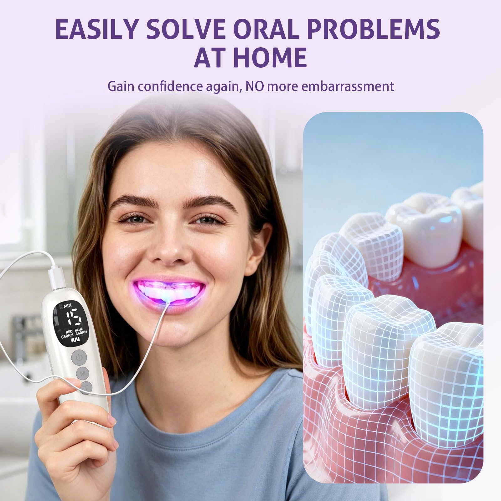 Red Blue Light Therapy Teeth W - огляд і ціна Teeth Whitening Led Kit