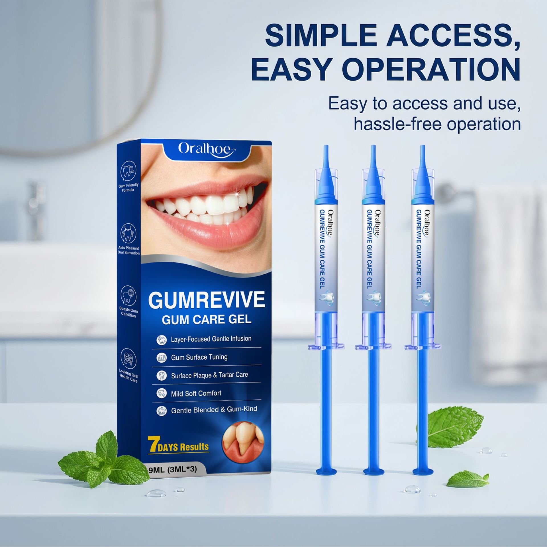 Oral Care Gel 3Pcs Gum Cleanin - огляд і ціна Teeth Whitening Kit At Home