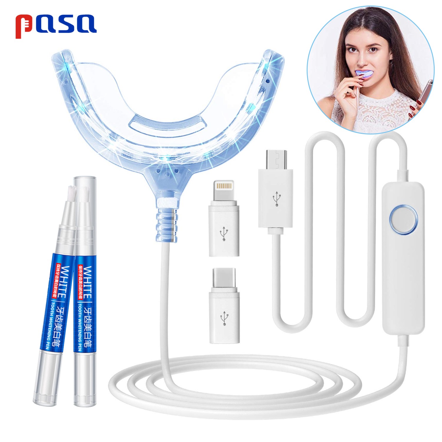 Portable LED Cold Blue Light S - огляд і ціна Teeth Whitening Led Kit