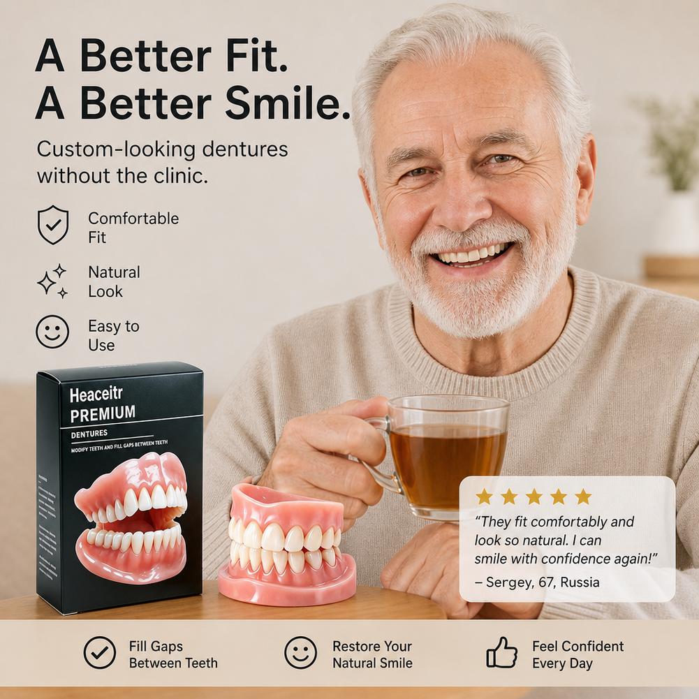 Realistic Silicone Denture Tem - огляд і ціна Teeth Whitening Instant