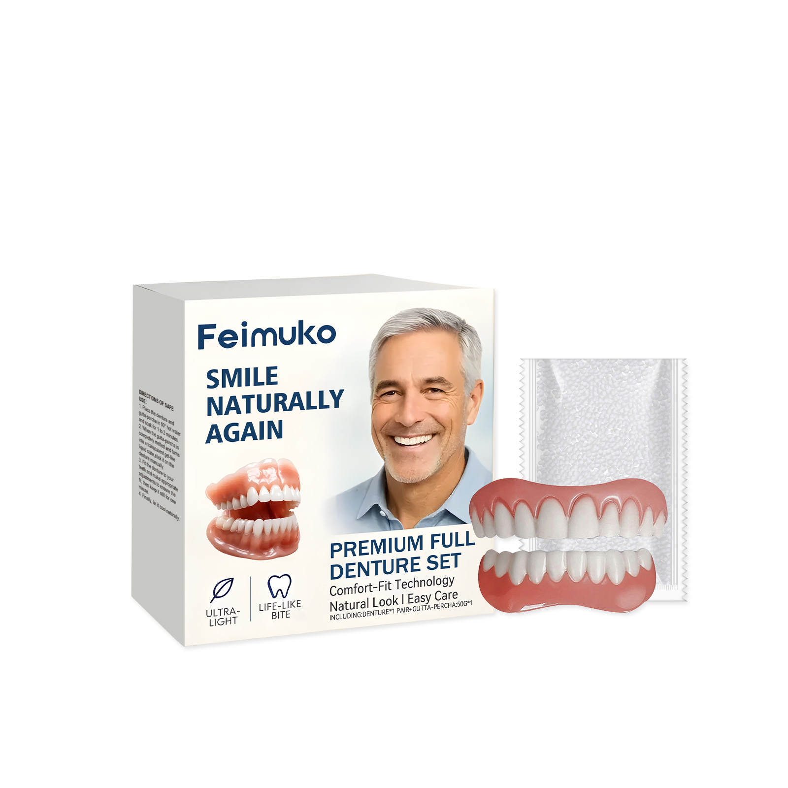 Dentures Full Set Natural Uppe - огляд і ціна Teeth Whitening Instant