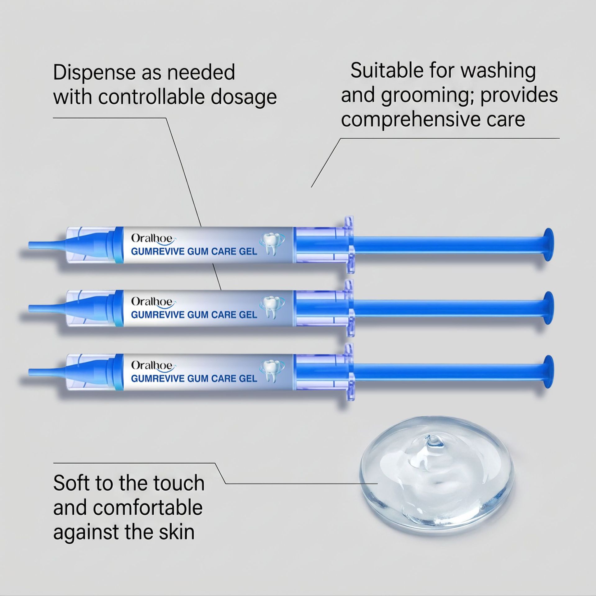 Gum Care Gel 3Pcs 9ml Oral Cle - огляд і ціна Teeth Whitening Gel Syringes
