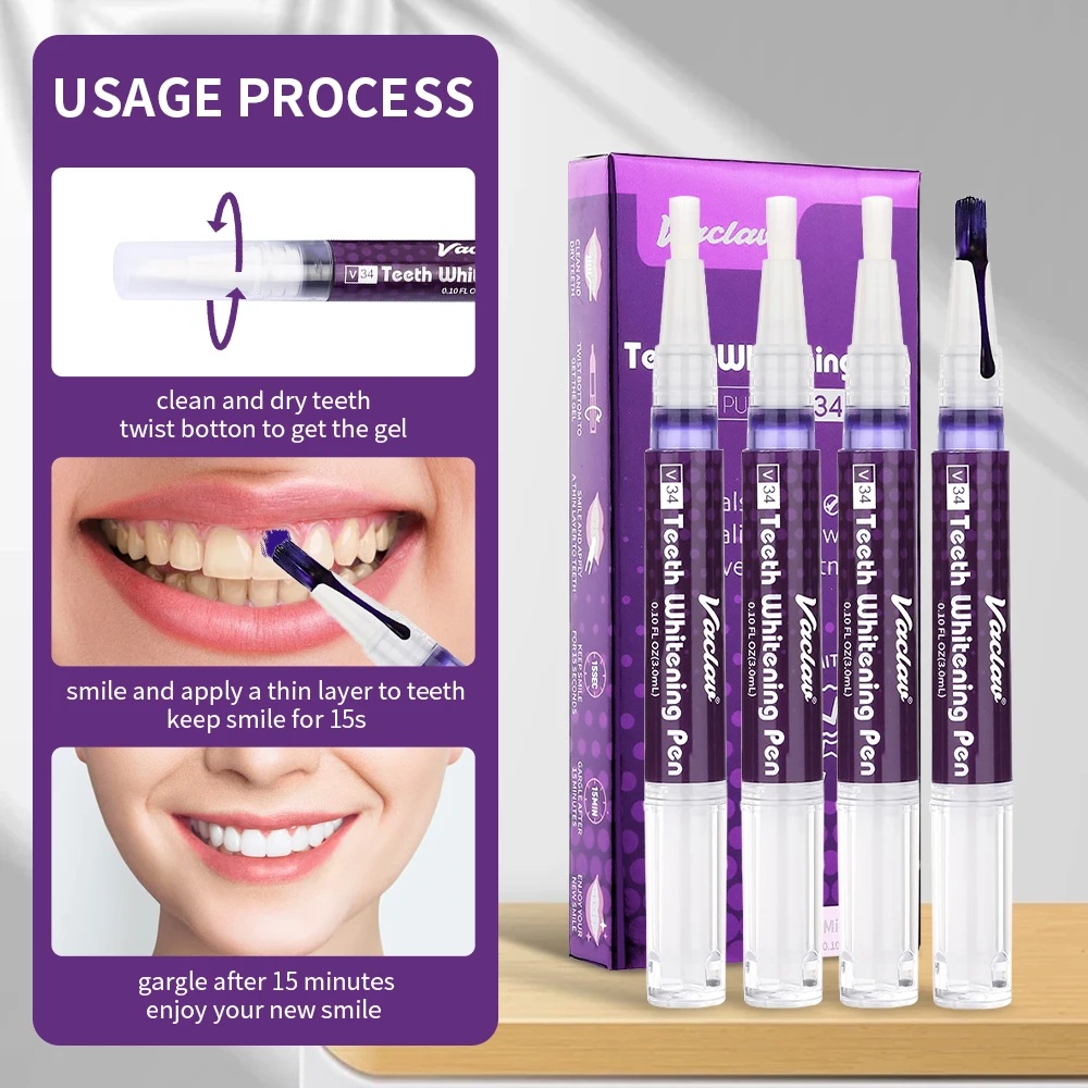 Vaclav V34 Purple teeth whiten - огляд і ціна Teeth Whitening Instant